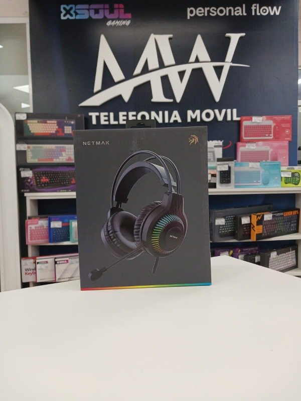 Producto - Auricular PC Gamer LED RGB - 2 Plug + USB Netmak NM-N18