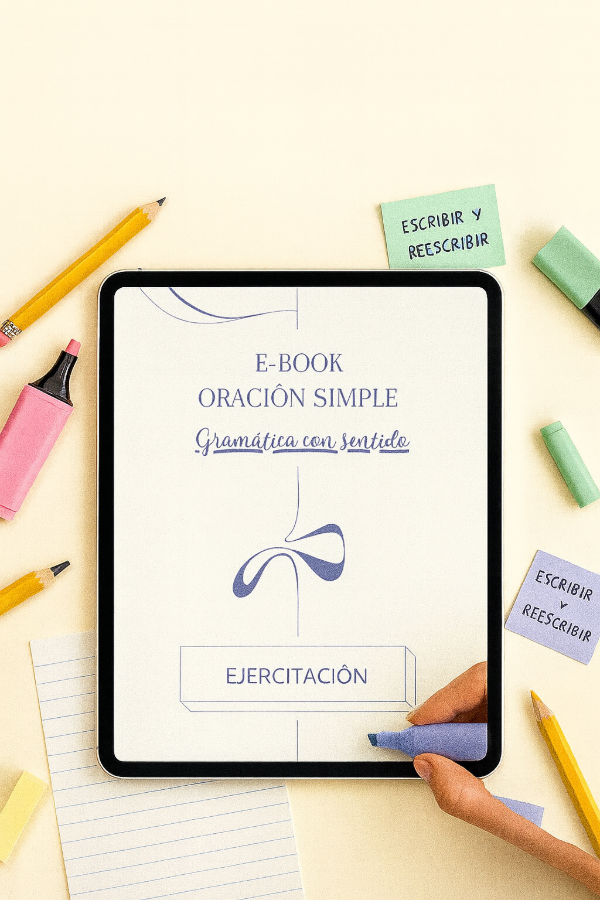 Producto - E-book de ejercicios-Oración simple. Gramática con sentido