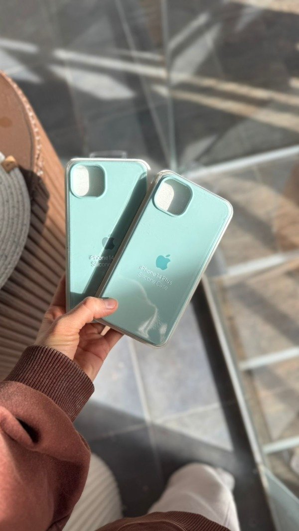 Producto - Silicone Case Aqua pastel (Iphone 14 plus)