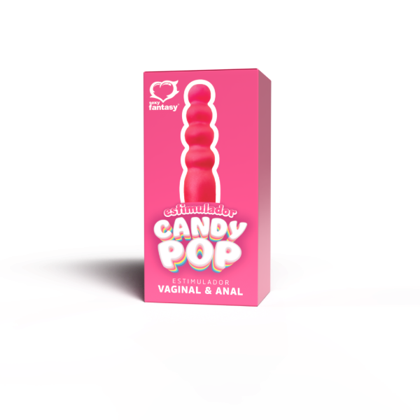 Producto - Estimulador de paleta de caramelo rosa sólido - 14x2,8 cm - 2