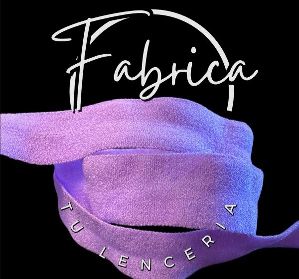 Producto - Envivado o Elástico Partido Lavanda Felpa 15 mm (1 metro)