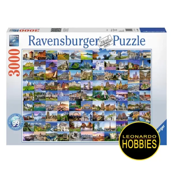 Producto - 99 Hermosos Lugares de Europa 3000 Piezas Ravensburger 17080