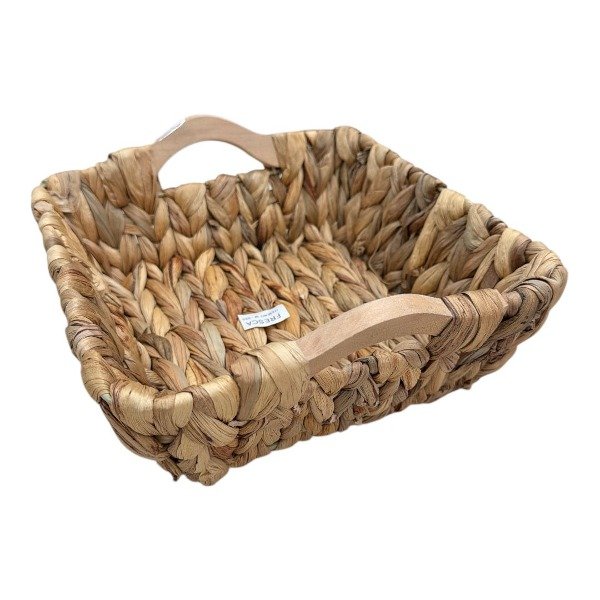 Producto - BANDEJA MIMBRE ASA MADERA 25X8CM M920