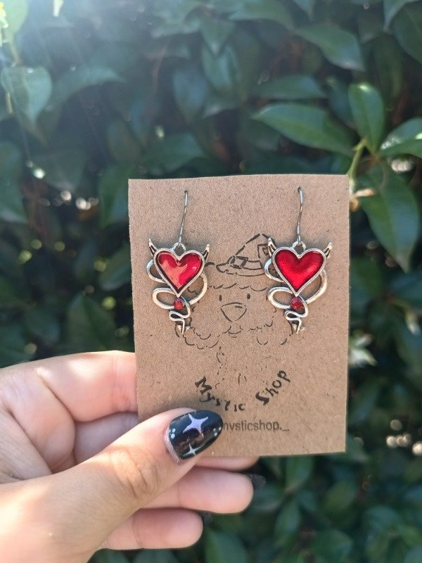Producto - Aros Corazón Rojo