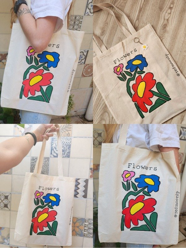 Producto - Totebag Flowers - LLAVERO DE REGALO