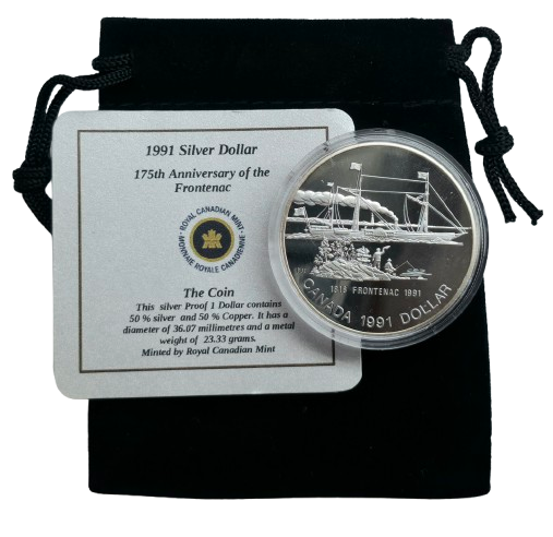 Producto - Canada 1 Dolar 1991 S.S. Frontenac Km#1179 PROOF ag Unc