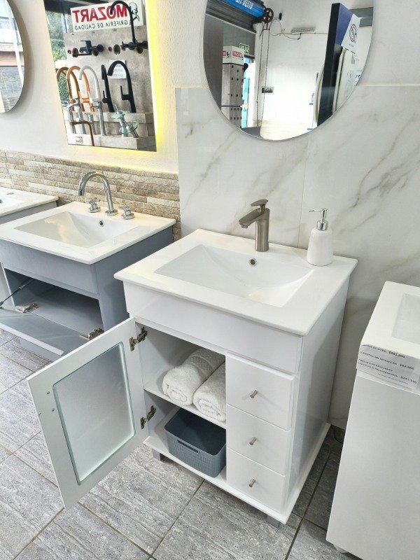 Producto - Vanitory de 60 cm (1 puerta y tres cajones) - 4