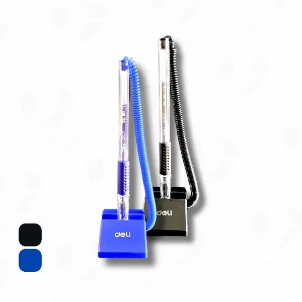 Producto - Bolígrafo escritorio c/base adhesiva y cordón