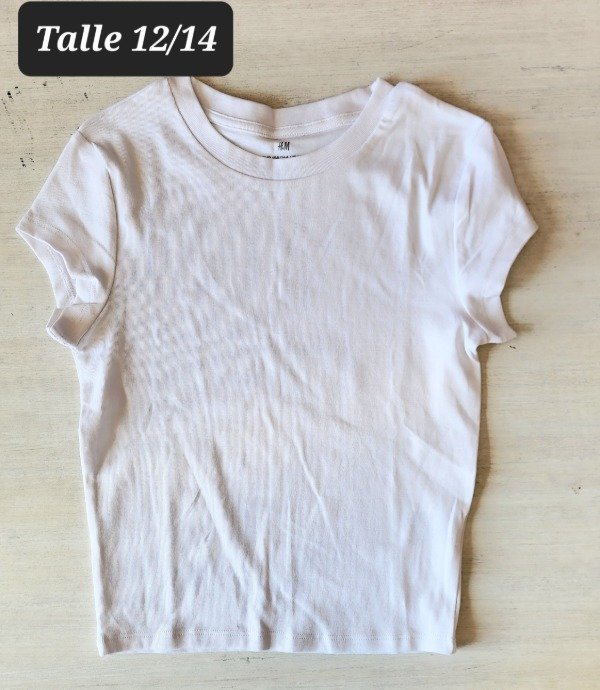Remera HyM talle 12/14 blanca