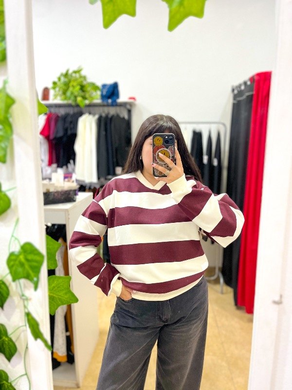 Producto - Buzo Rayado Bordo