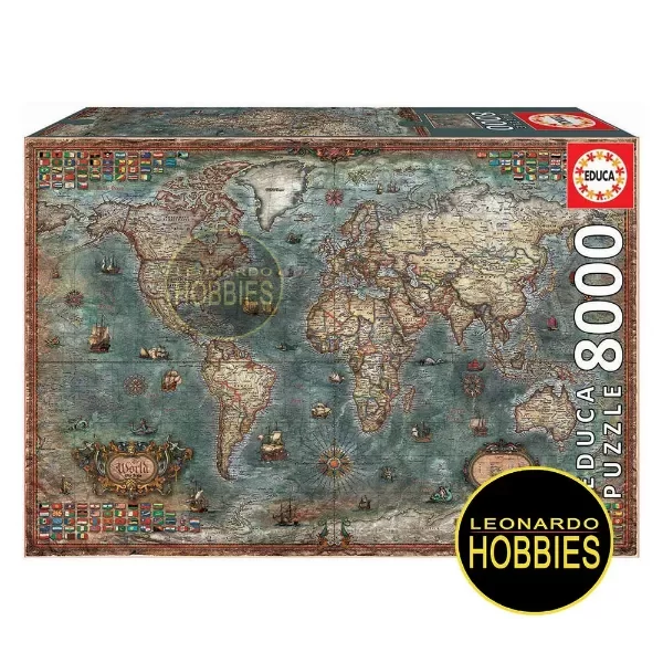 Producto - Mapamundi Histórico 8000 Piezas Educa 18017