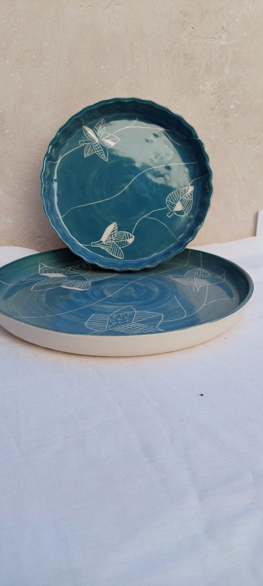 Producto - Azul  esgrafiado