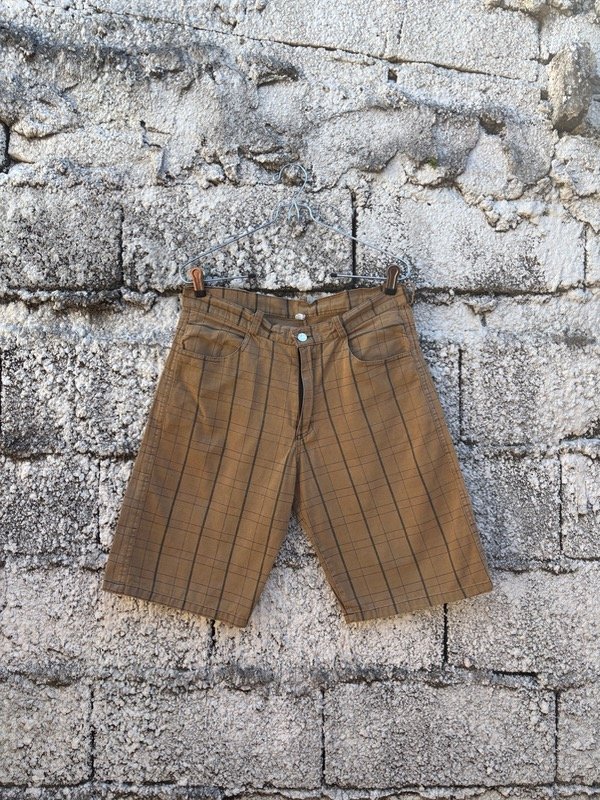 Producto - bermuda vintage cuadrillé café con leche