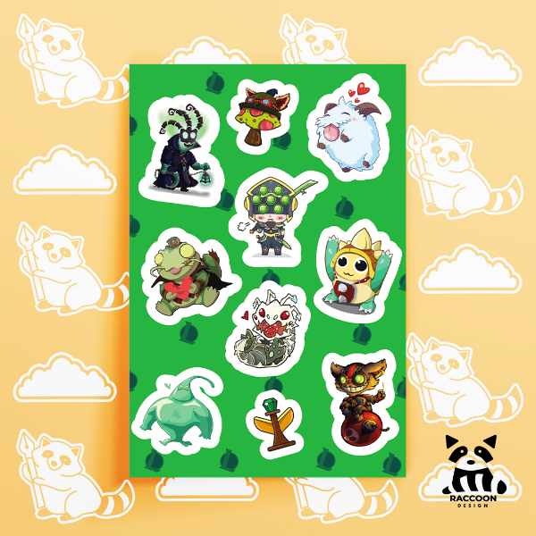 Producto - Plancha de Stickers League Of Legends 3