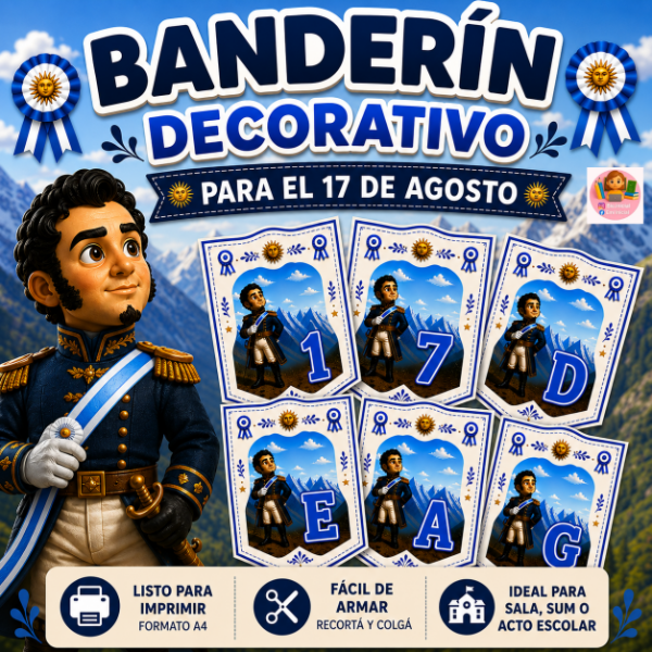 Producto - BANDERÍN DECORATIVO - JOSÉ DE SAN MARTÍN