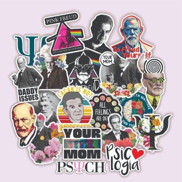 Producto - Pack 20 Stickers Vinilo Uv Premium - Psicologia