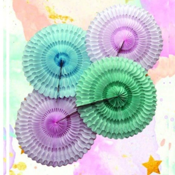 Producto - Kit adorno medallones colores pasteles x4