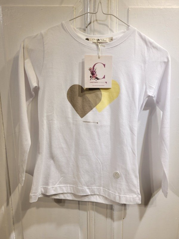 Producto - Remera CASTORO dos corazones Nueva Con etiqueta Talle 10 años - PRECIO: 14X