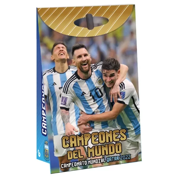Producto - BOLSA PAPEL ESTUCHE X8 CAMPEONES DE MUNDO