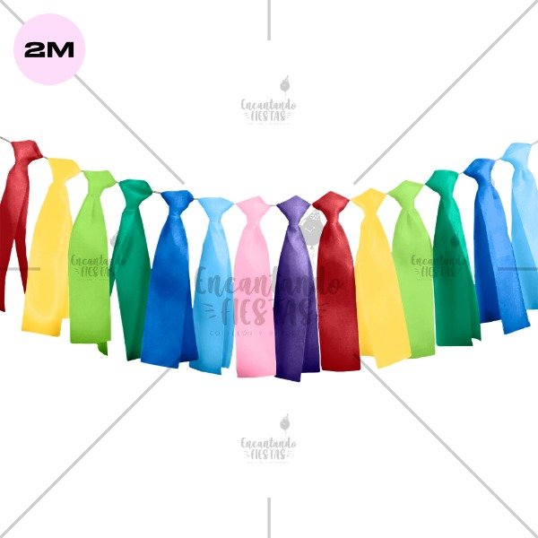 Producto - Guirnalda Flecos Multicolor Cumpleaños 2 mts