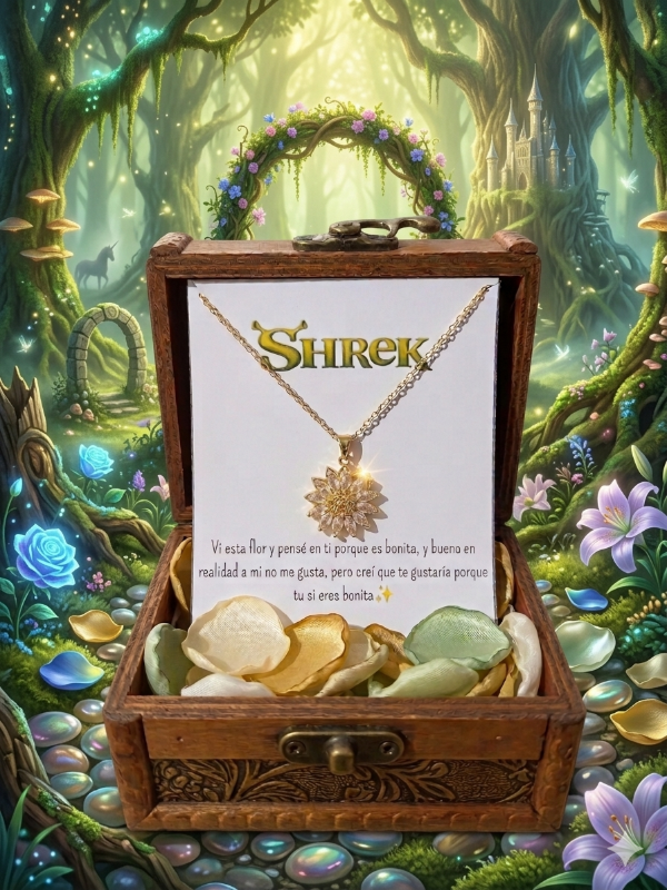 Producto - Collar Shrek giratorio dorado