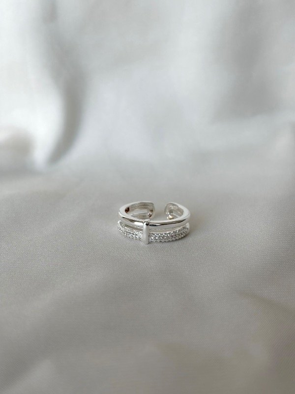 Producto - Anillo doble cubic liso