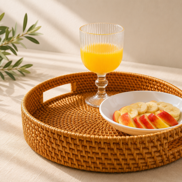 Producto - Bandeja Redonda Rattan L - 2