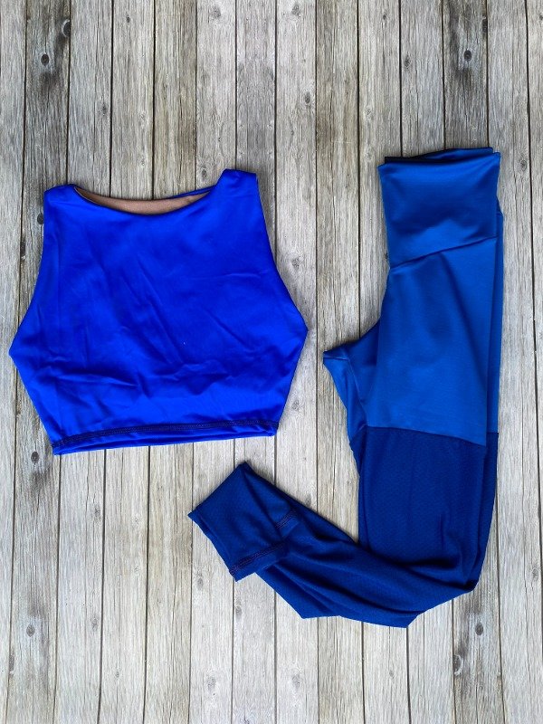 Calza larga dryfit azul francia (bien larga) — imagen 3