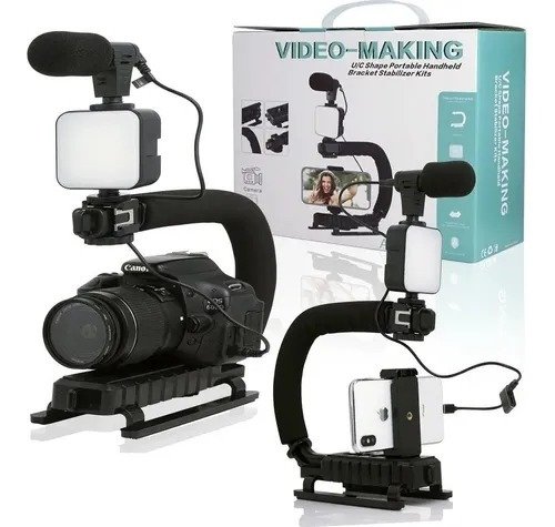 Producto - KIT ESTABILIZADOR C/ LUZ LED - VIDEO MAKING - -