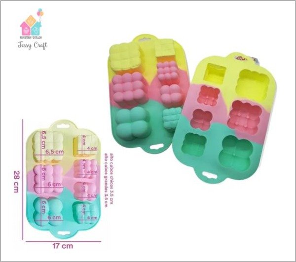 Producto - Molde Silicona - Bubble, Cubos