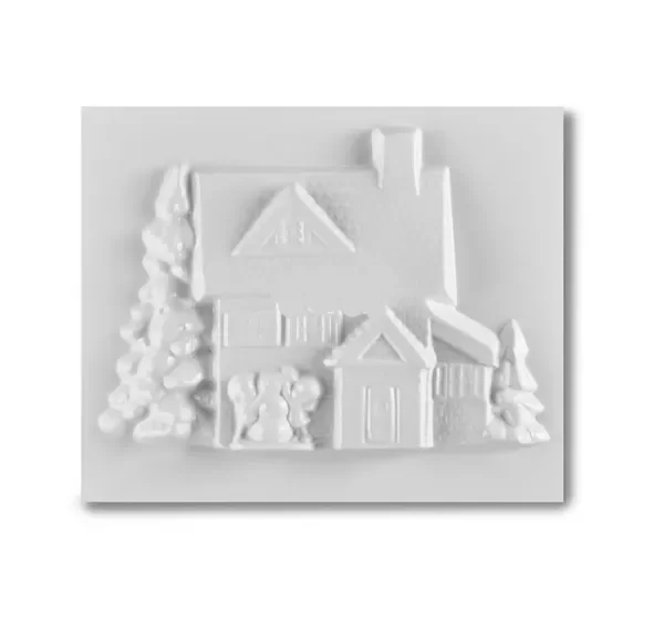 Producto - Placa casa 3D con arboles