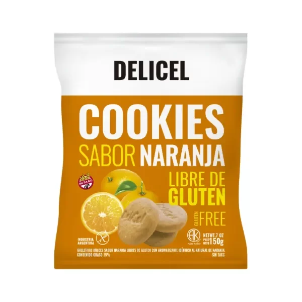 Producto - COOKIES SABOR NARANJA DELICEL 200GR