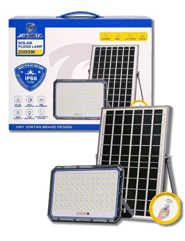 Producto - Reflector Jortan Solar Led 2000w Ip66 Control Remoto
