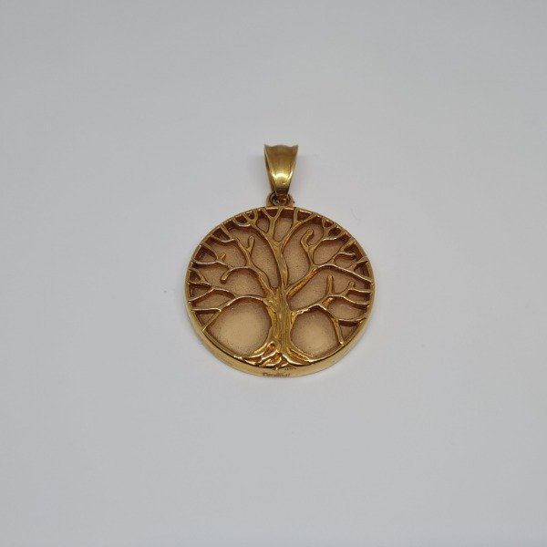 Producto - Dije árbol de la vida acero dorado