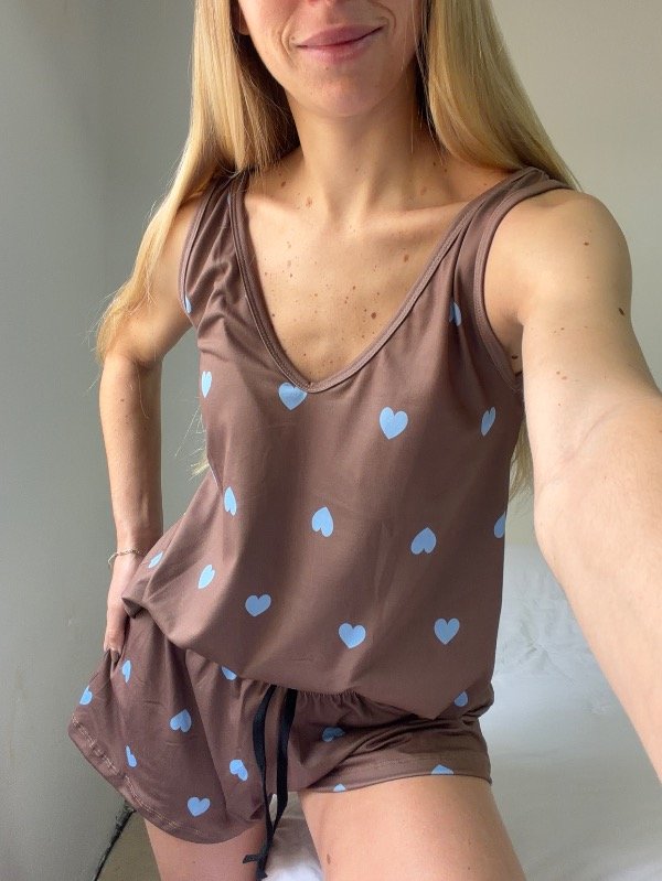 Producto - Pijama corazones chocolate - 2