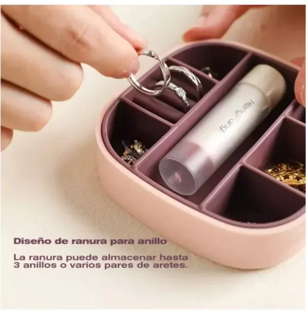 Producto - Joyero Compacto Portátil Anillos Aros Cadenas Organizador - 1