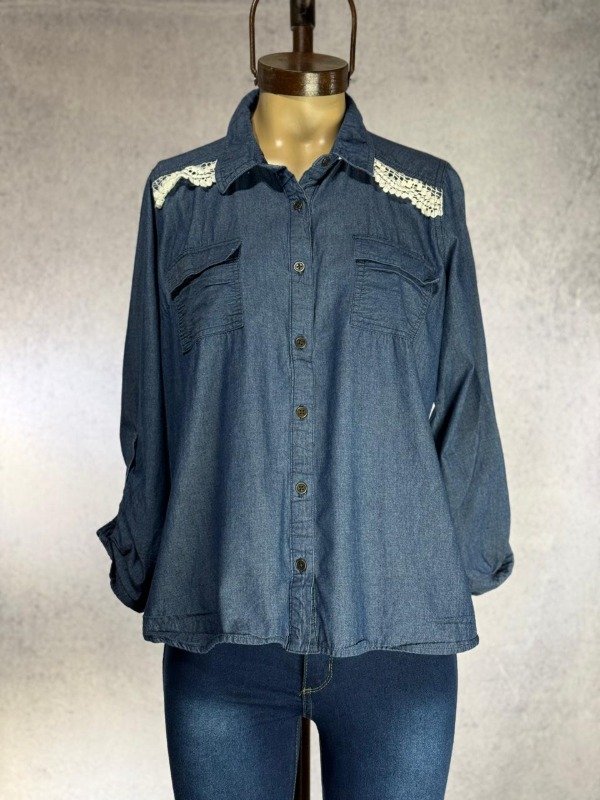 Producto - CAMISA JEAN CON BRODERIE IMPORTADA