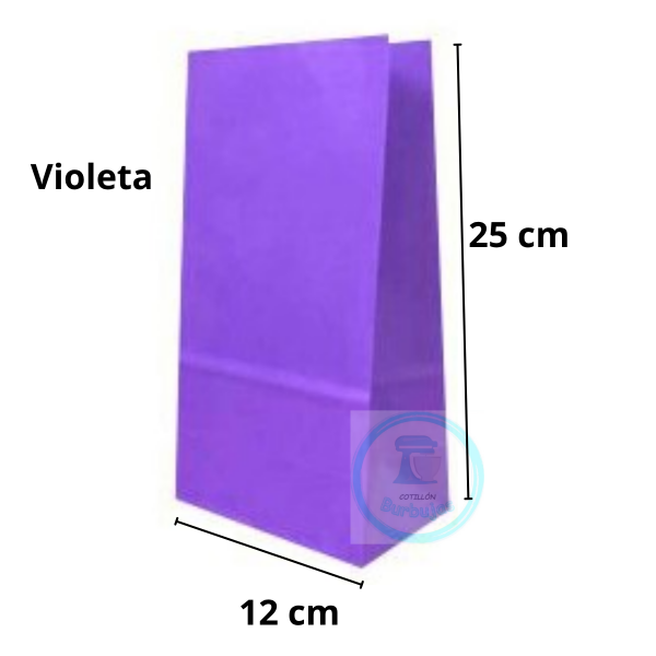 Producto - Bolsas de Papel con Fuelle Violeta x 10