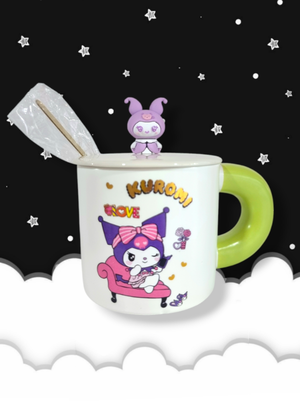 Producto - Taza con tapa y cucharita: Kuromi