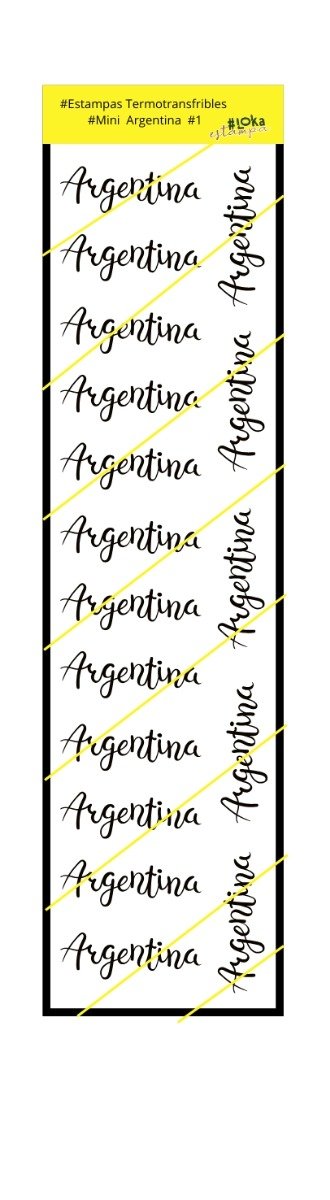 Producto - Termotransferible Mini 5x19cm Argentina #1