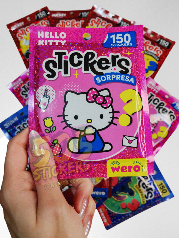 Producto - Sobre SORPRESA wero HELLO KITTY - 150 stickers surtidos