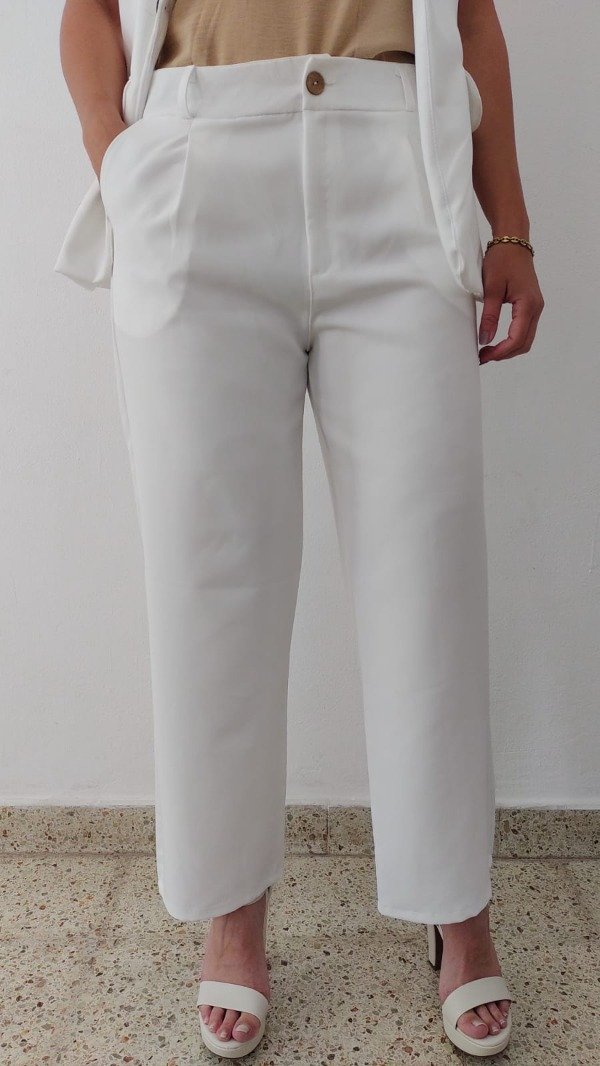 Producto - Pantalón VESTIR BLANCO