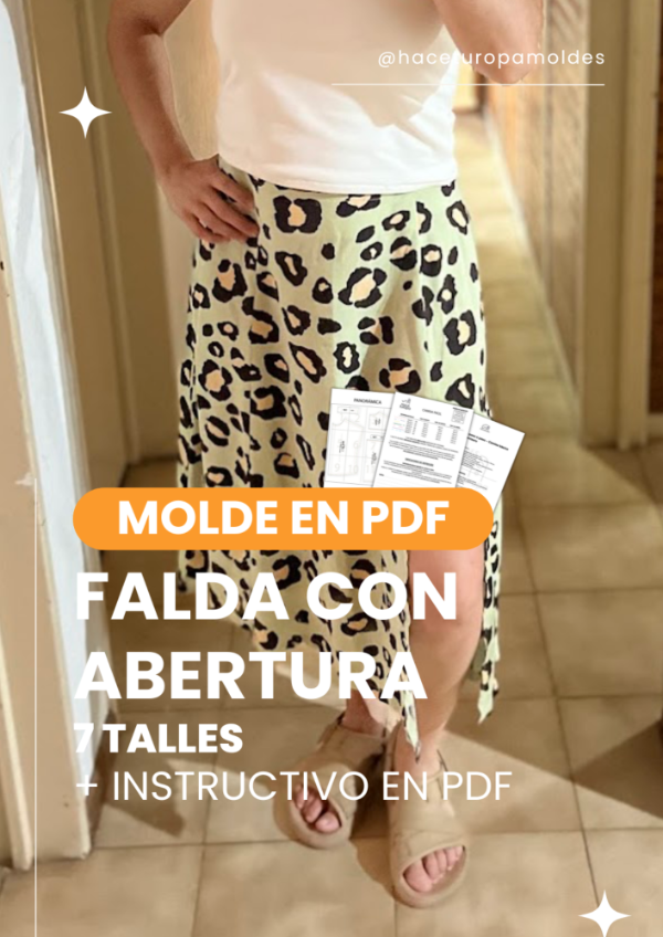 Producto - MOLDE FALDA CON ABERTURA + INSTRUCTIVO EN PDF