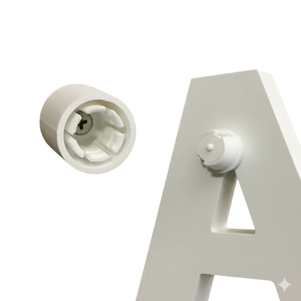 Producto - Soporte Separador 2cm Letras Corpóreas Polifan Metalex X 25u