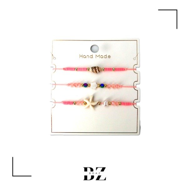 Producto - PULSERA DE HILO CON DIJE X 3 PCS EN CARD - 1944-1