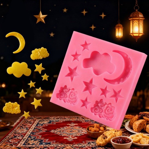 Producto - Molde de silicona luna y estrellas