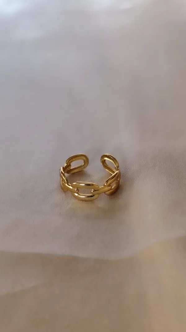 Producto - Anillo LÚMERA Dorado Cadena