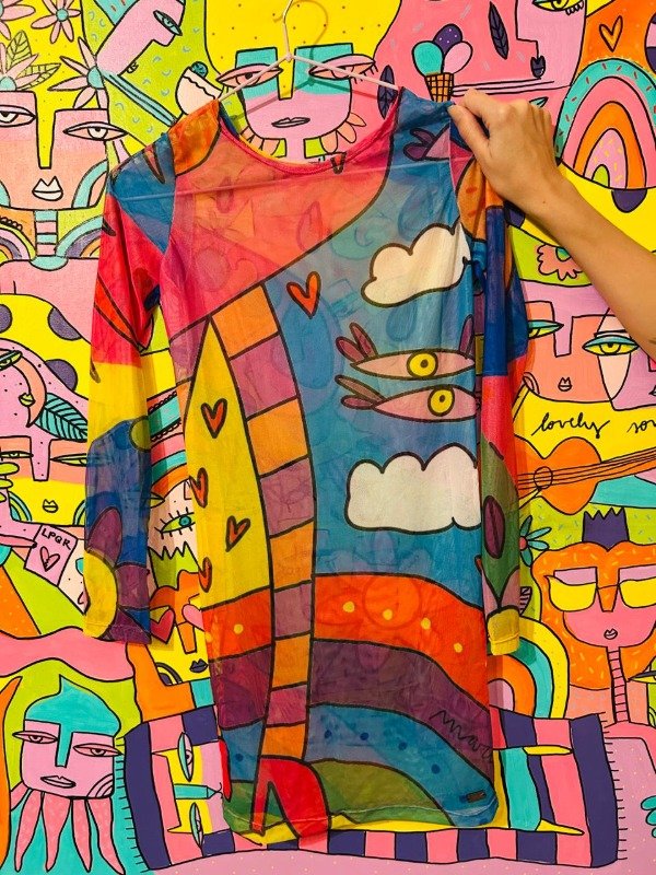 Producto - Vestido de Microtul MLarga - FullColor