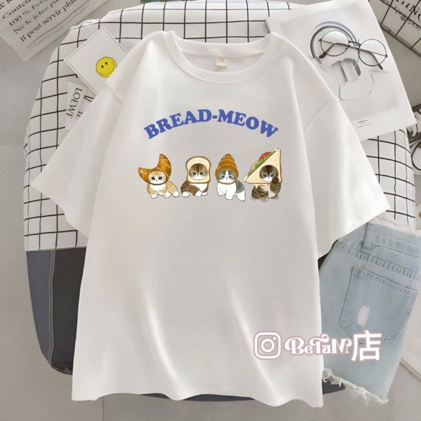 Producto - Remera "Bread-Meow" (Estampada)