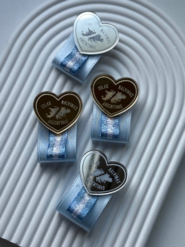 Producto - Banderín Corazón plateado y dorado a eleccion